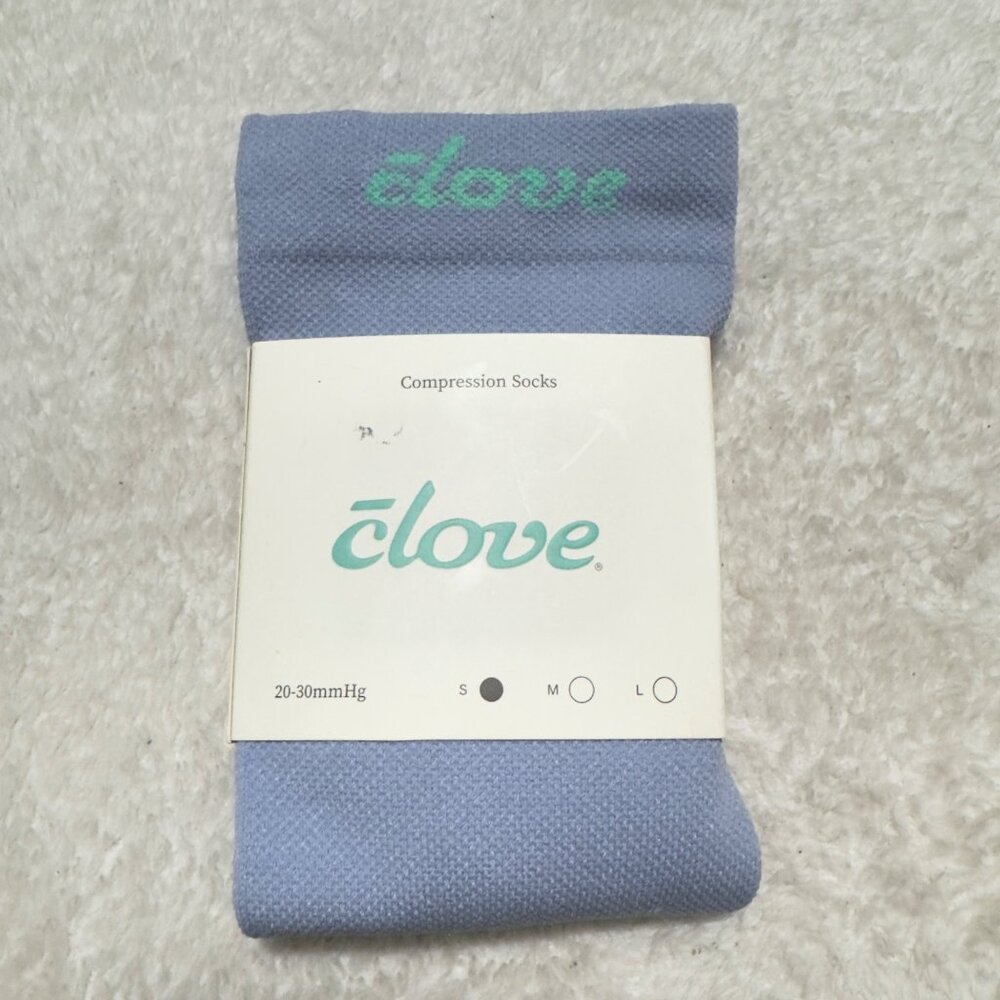 Clove Compression Socks 20-30mmHg Forever Blue With Mint Logo Size small 1 pair - Picture 2 of 7